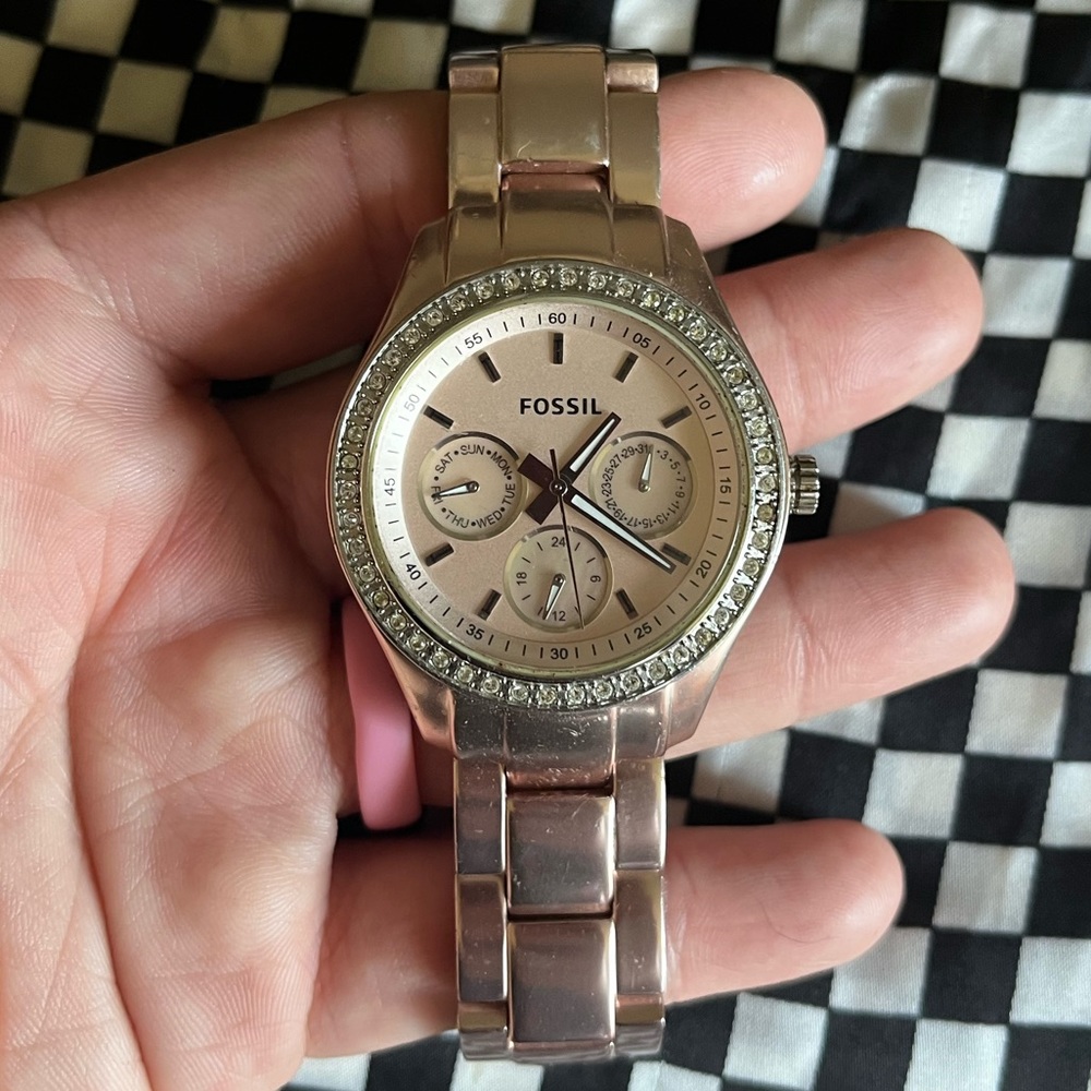 FOSSIL womens rose gold watch